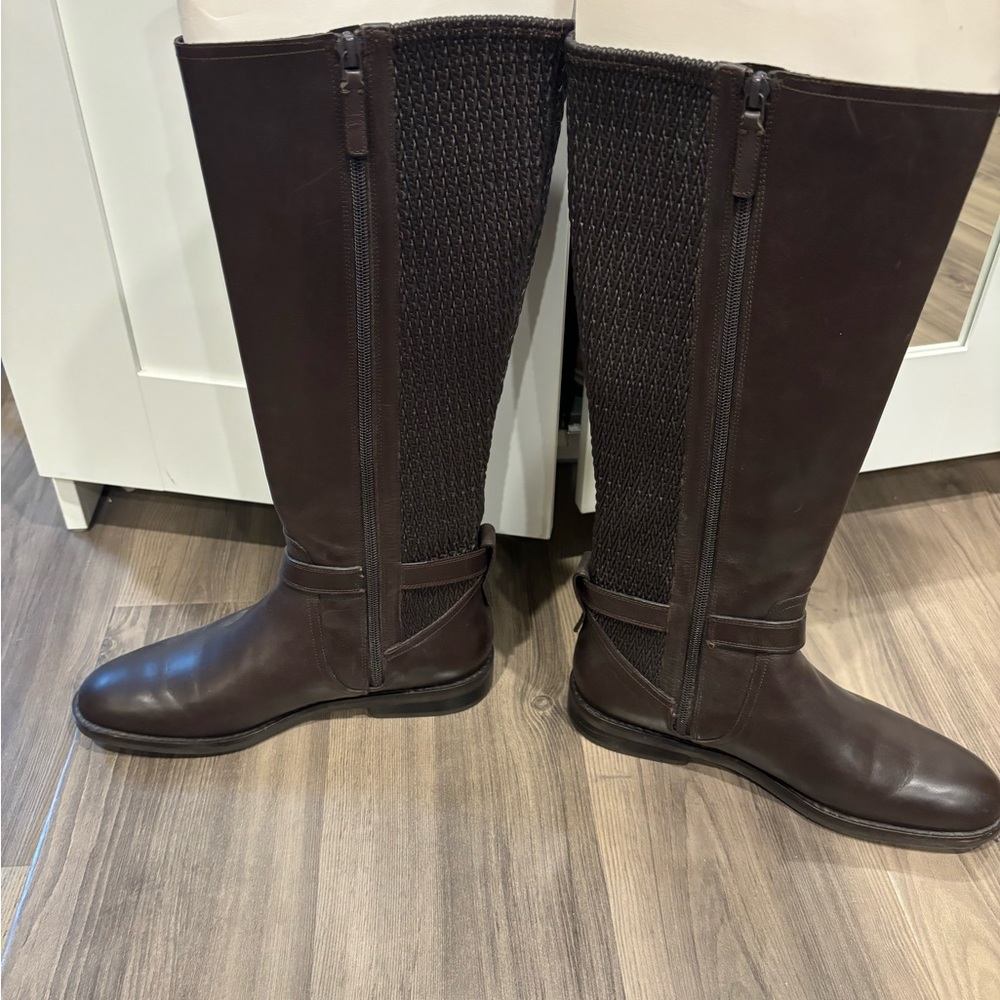 WORN ONCE - COLE HAAN CHOCOLATE BROWN BOOTS - Picture 4 of 12